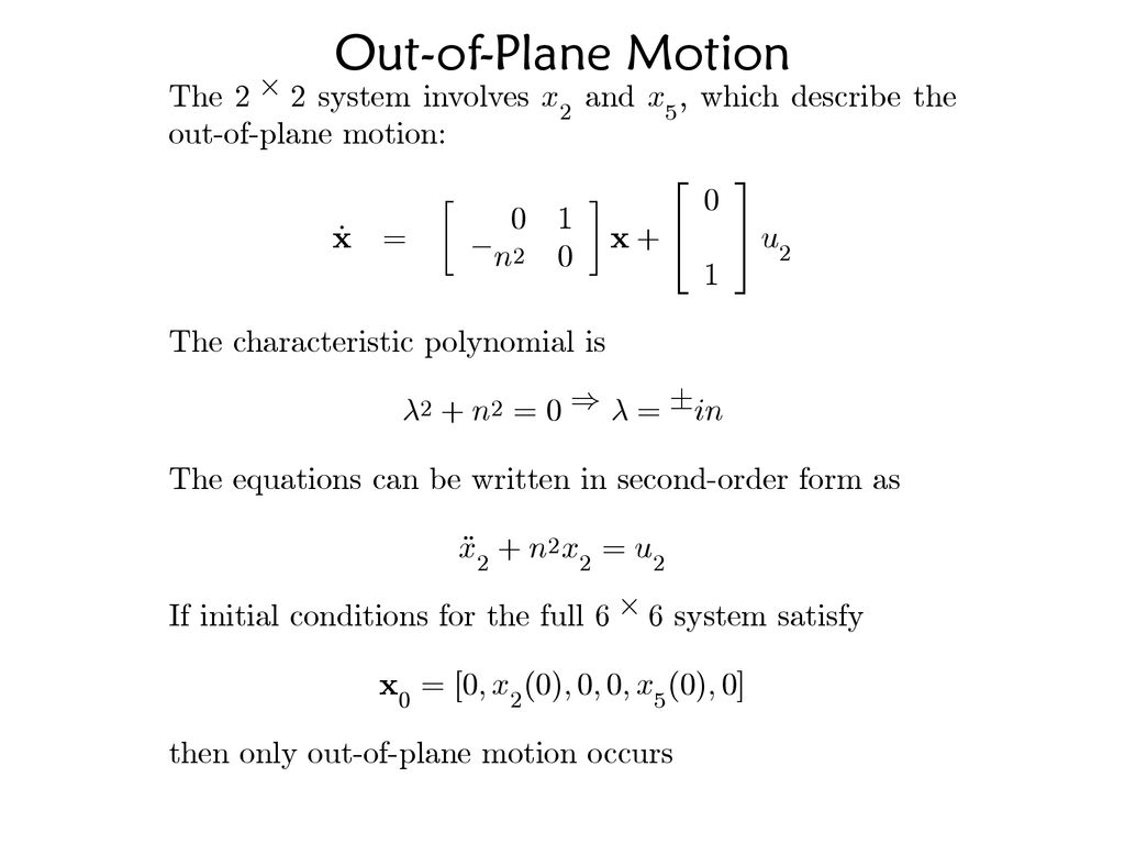 Spacecraft Translational Motion Ppt Download