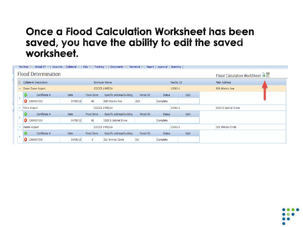 Flood Calculation Worksheet - ppt download