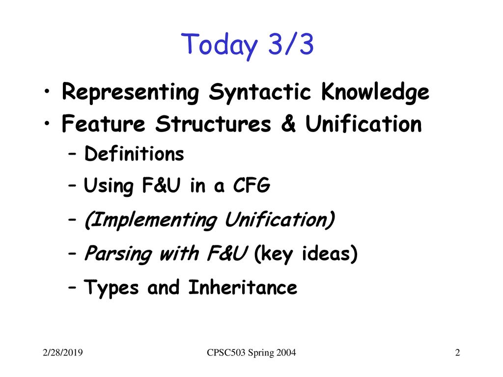 CPSC 503 Computational Linguistics - ppt download