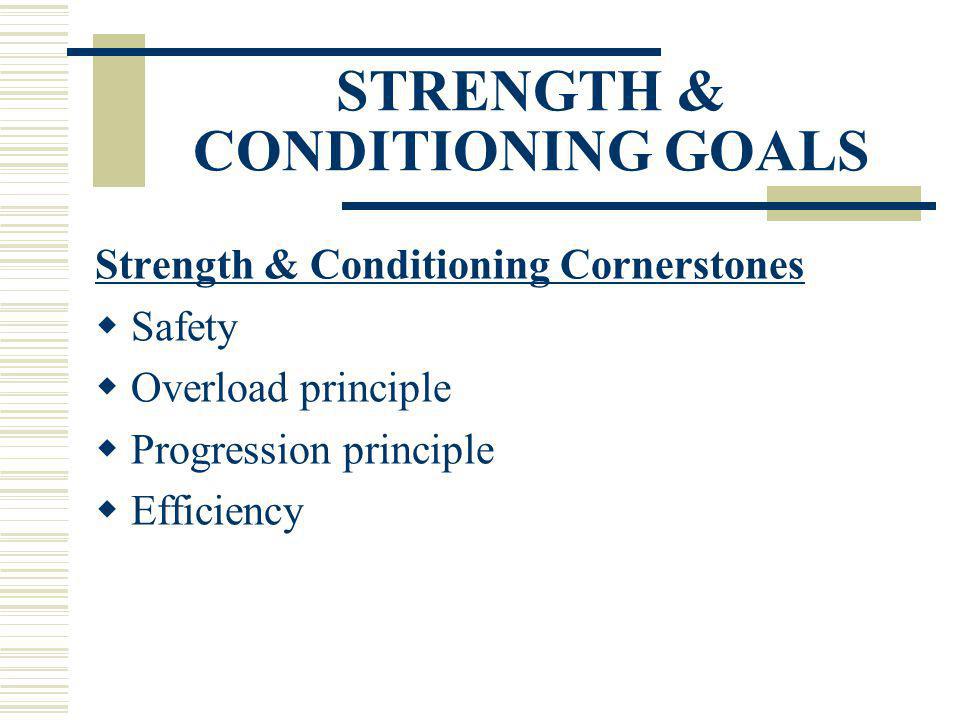 STRENGTH & CONDITIONING GOALS