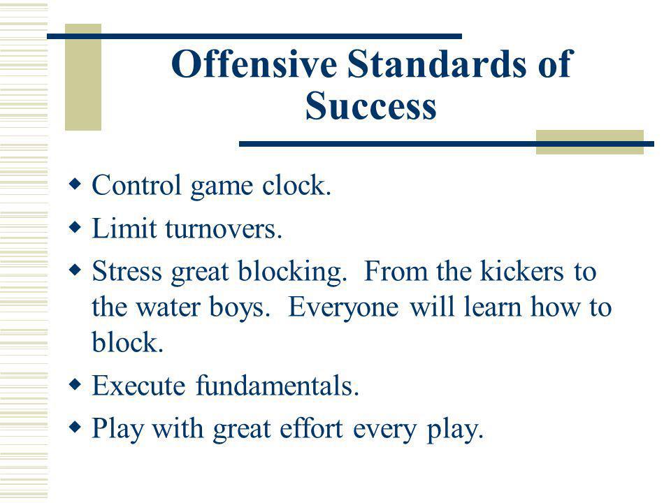 Offensive Standards of Success