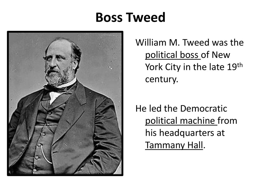 tammany hall boss tweed