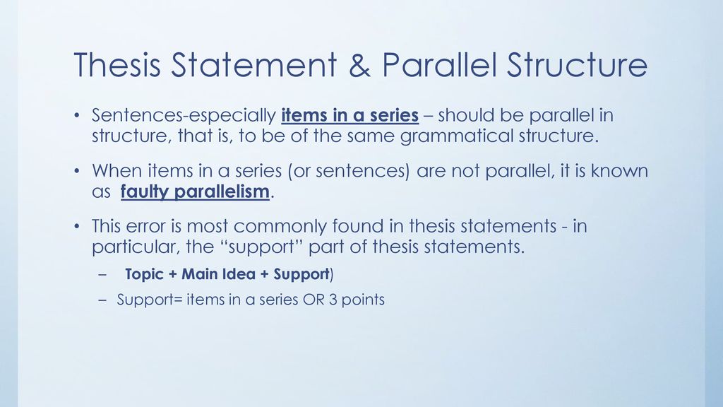 thesis statement structure