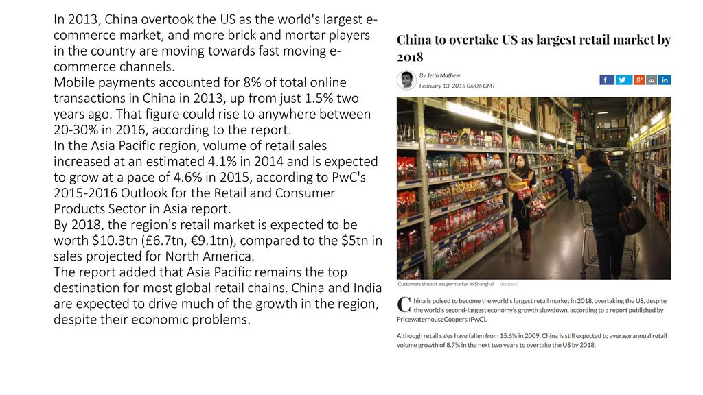 Retail Industry in China - Statistics & Facts - ppt download