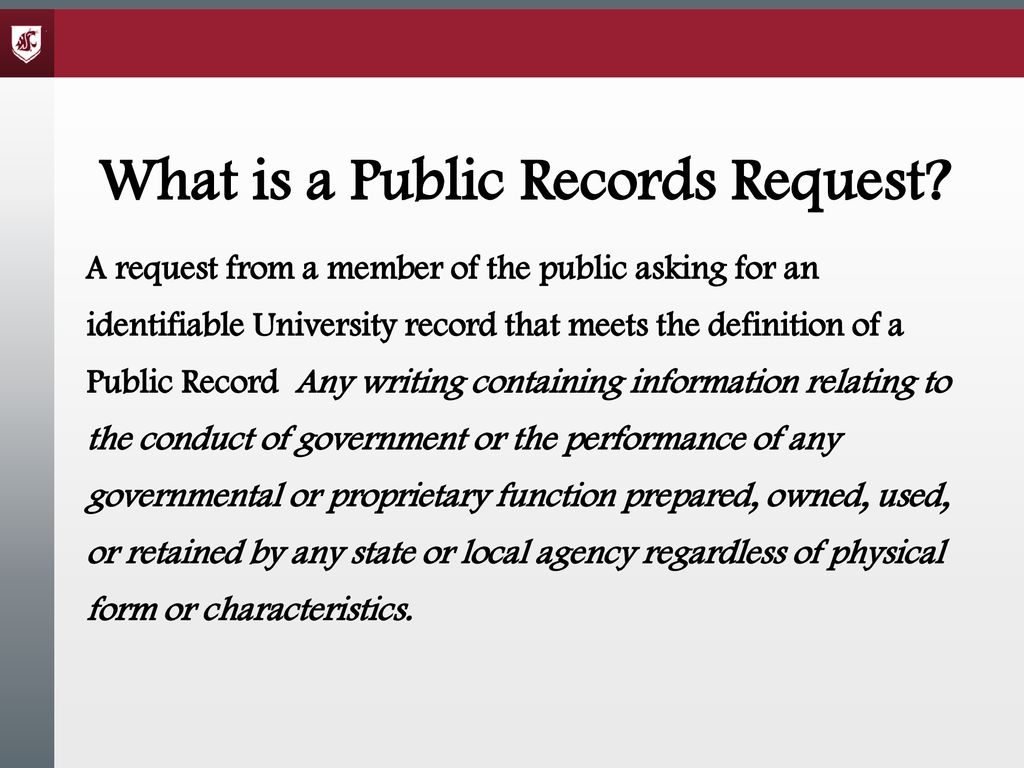 What is a Public Records Request