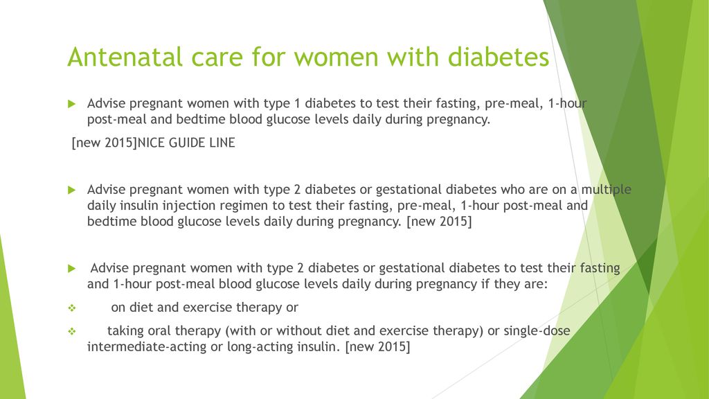 pregnancy diabetes nice