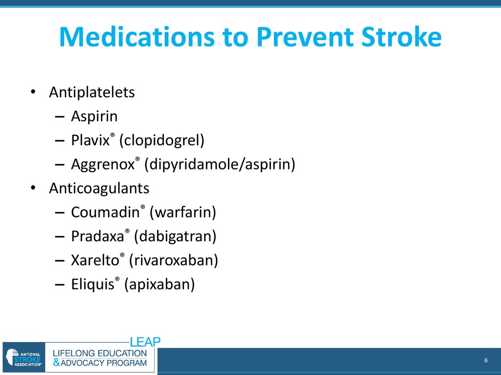 Medications for treating stroke ppt download