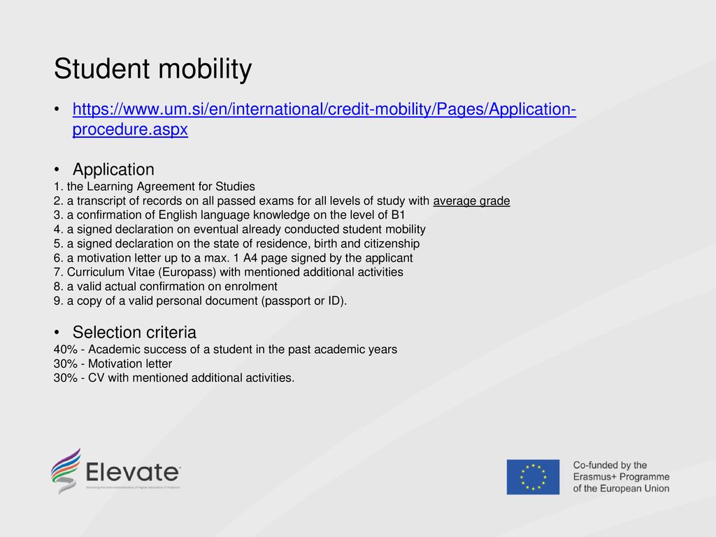 Staff and Student Mobility at the University of Maribor - ppt download