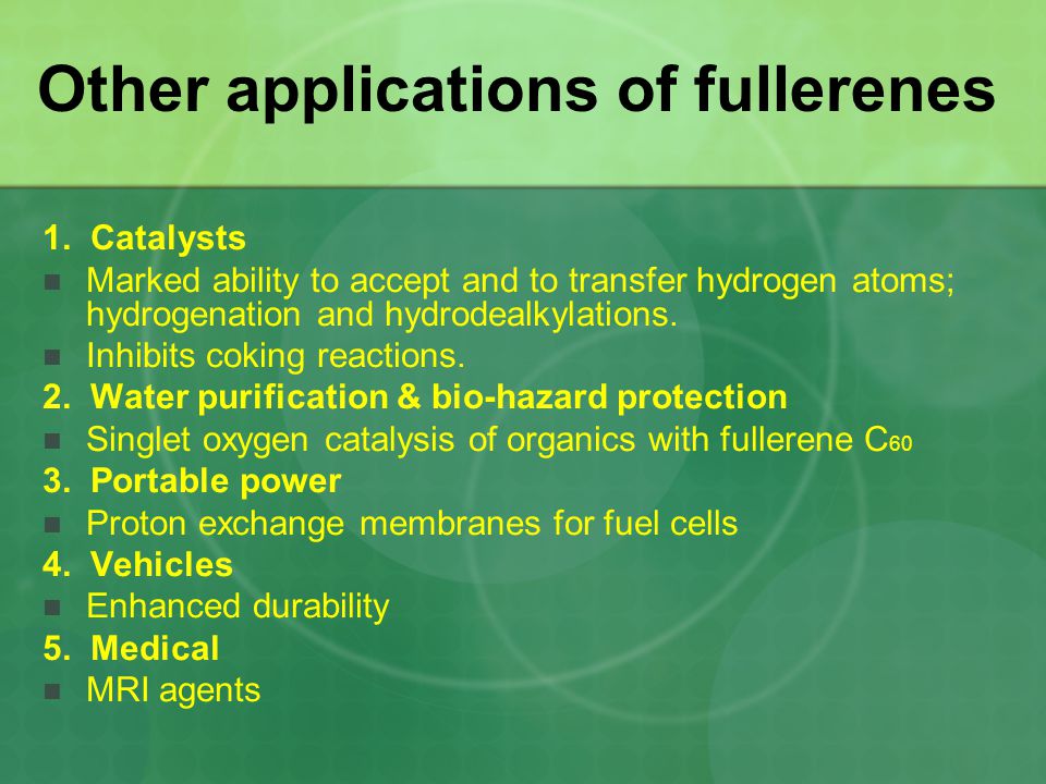 applications of buckminsterfullerene