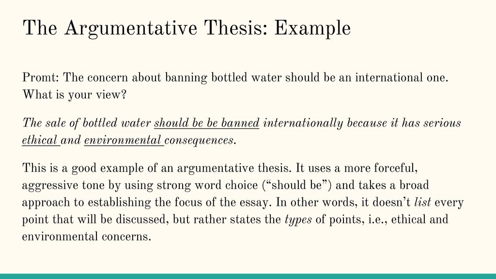 how to write argumentative thesis