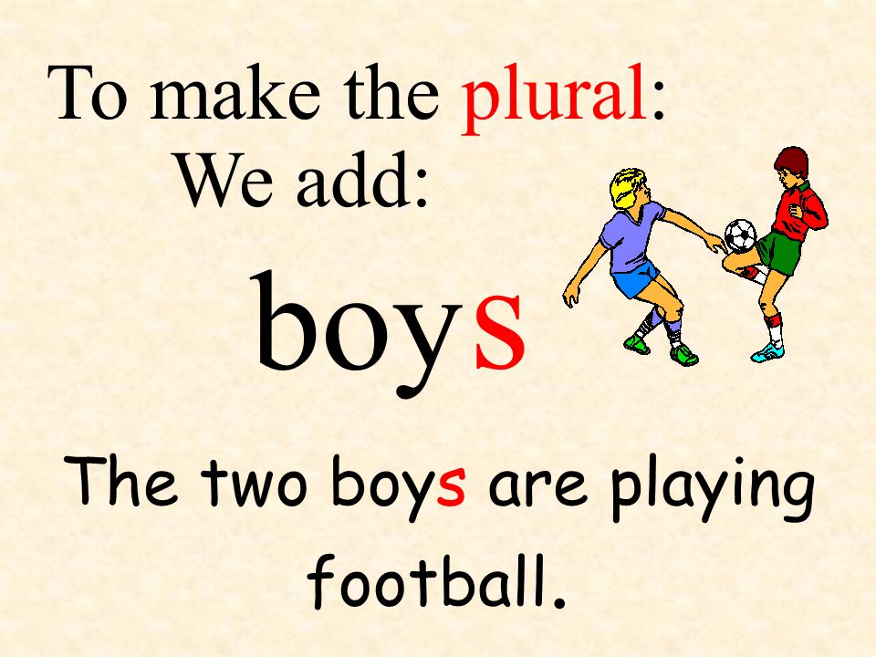 The two boys are playing football.