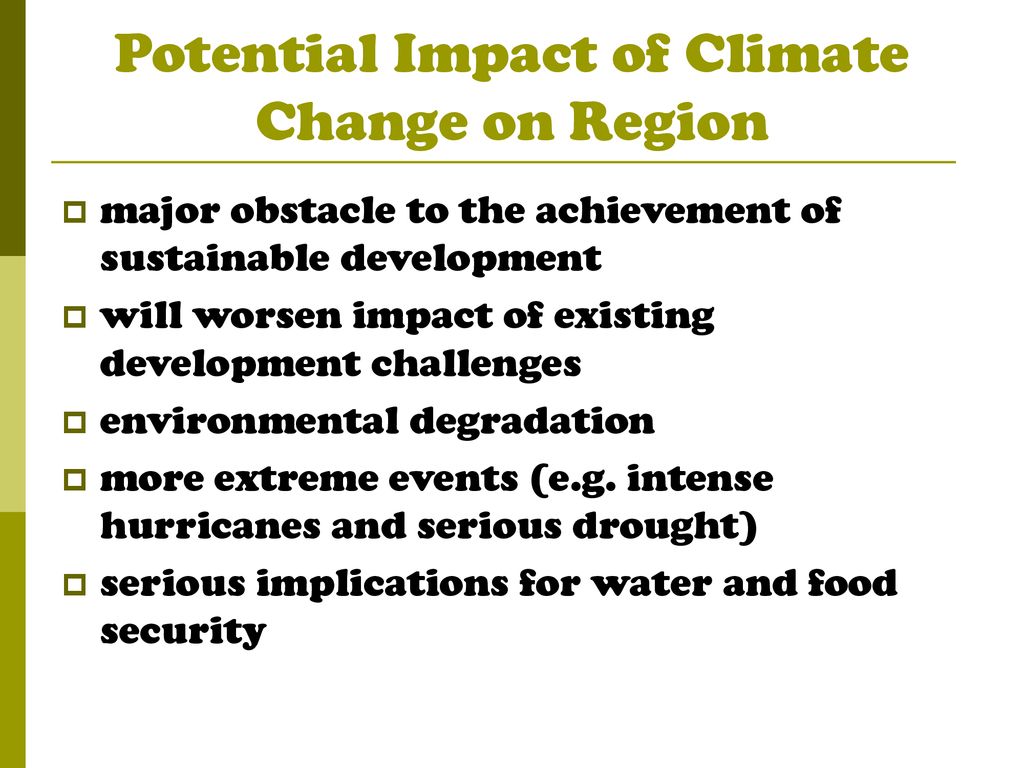 Potential Impact of Climate Change on Region