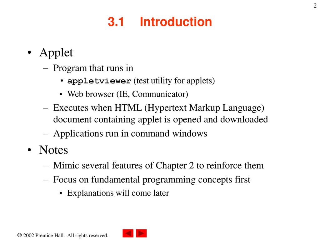 Chapter 3 - Introduction to Java Applets - ppt download