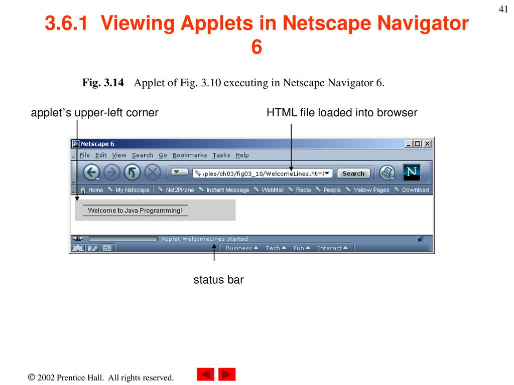 3.6.1 Viewing Applets in Netscape Navigator 6