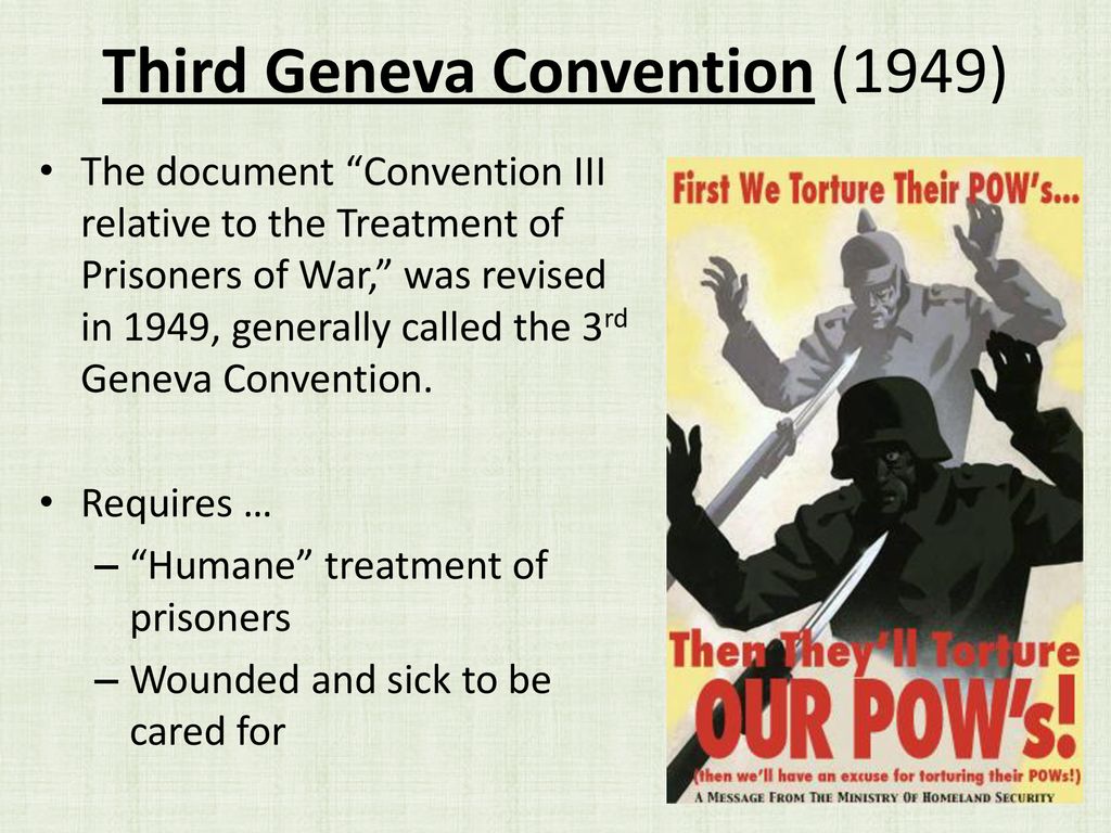 Third Geneva Convention (1949) - Ppt Download