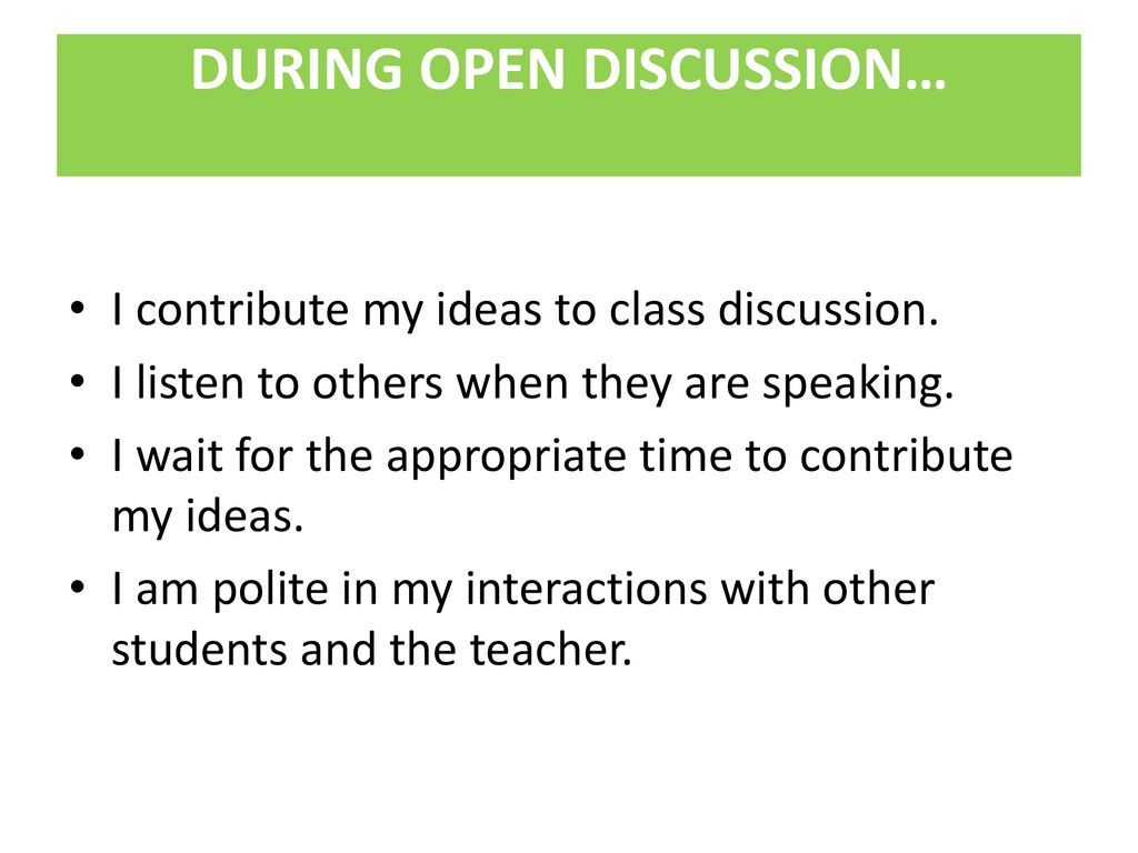 DURING OPEN DISCUSSION…
