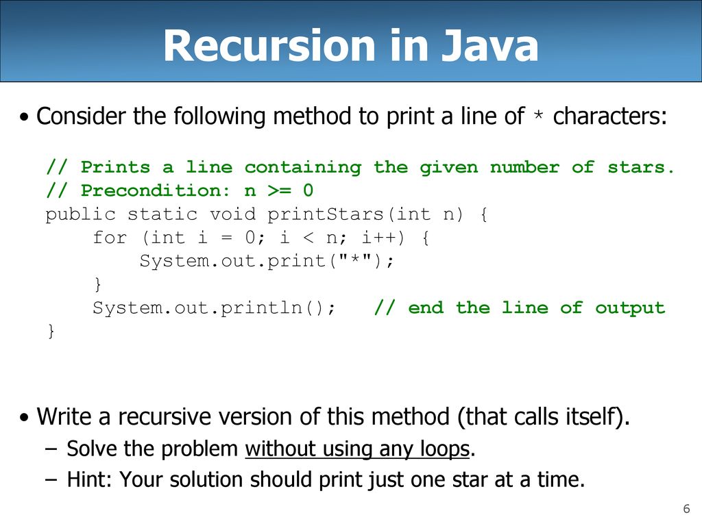 Lecture 19: Recursion Building Java Programs: A Back to Basics Approach ...