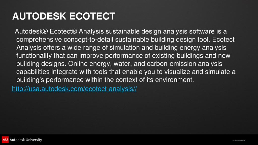autodesk ecotect analysis 2012 autodesk ecotect analysis 2012