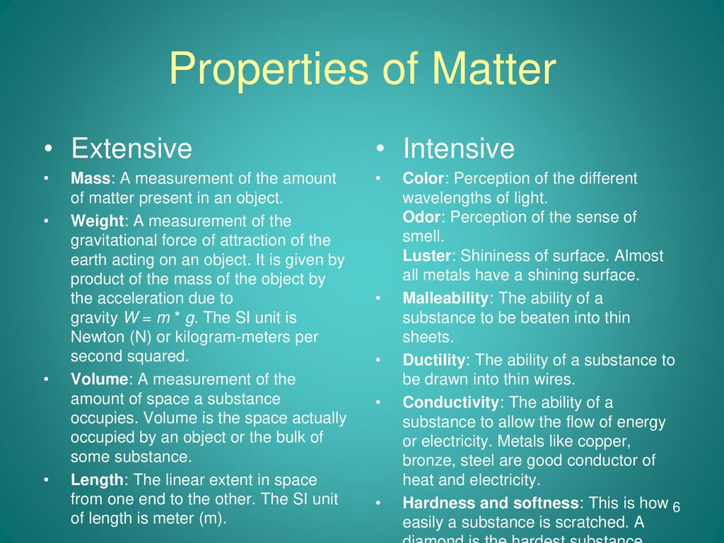 Properties of Matter What makes states of matter different from each ...