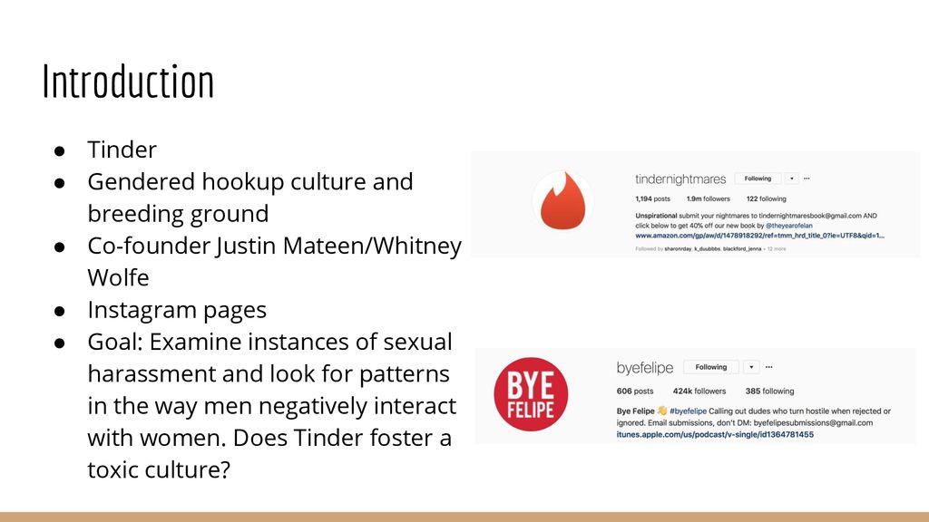 Adding Fuel To The Fire Sexual Harassment And Male Chauvinism On Tinder Sarah E Irby Ppt Download