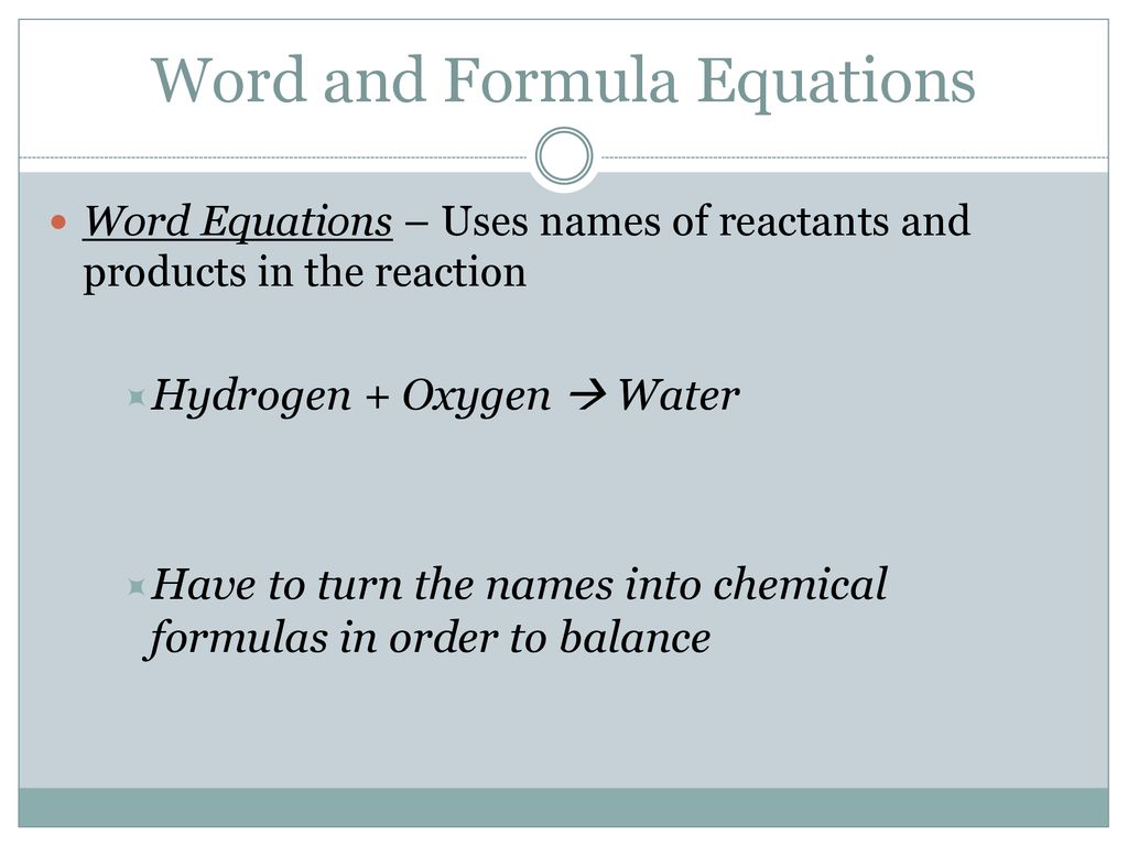 Unit 5: Chemical Equations & Reactions - ppt download