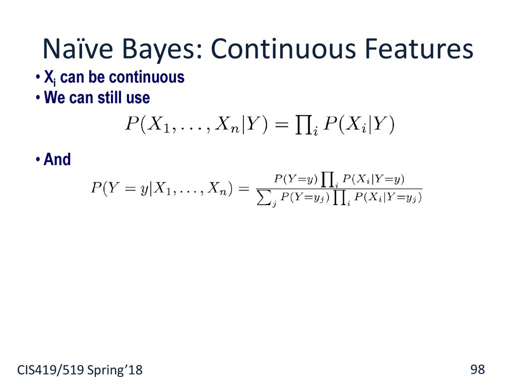 Cis 519 419 Applied Machine Learning Ppt Download