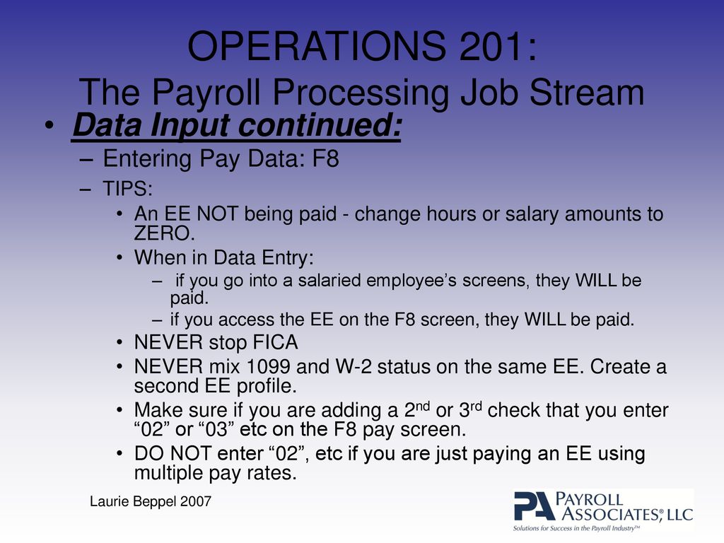 Operations 201 the payroll processing job stream ppt download