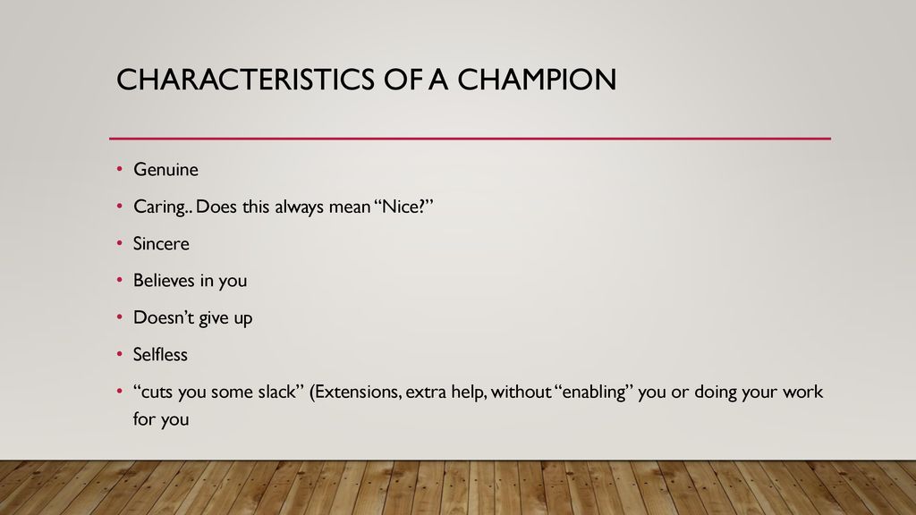 be a Champion. - ppt download