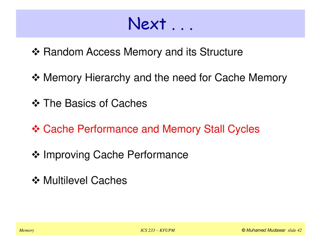 Next Random Access Memory and its Structure