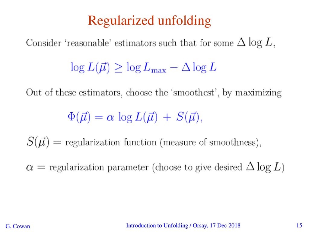 Regularized unfolding