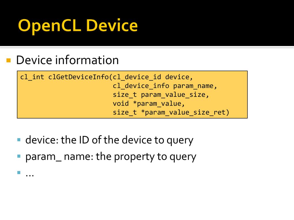 Opencl introduction ii ppt download