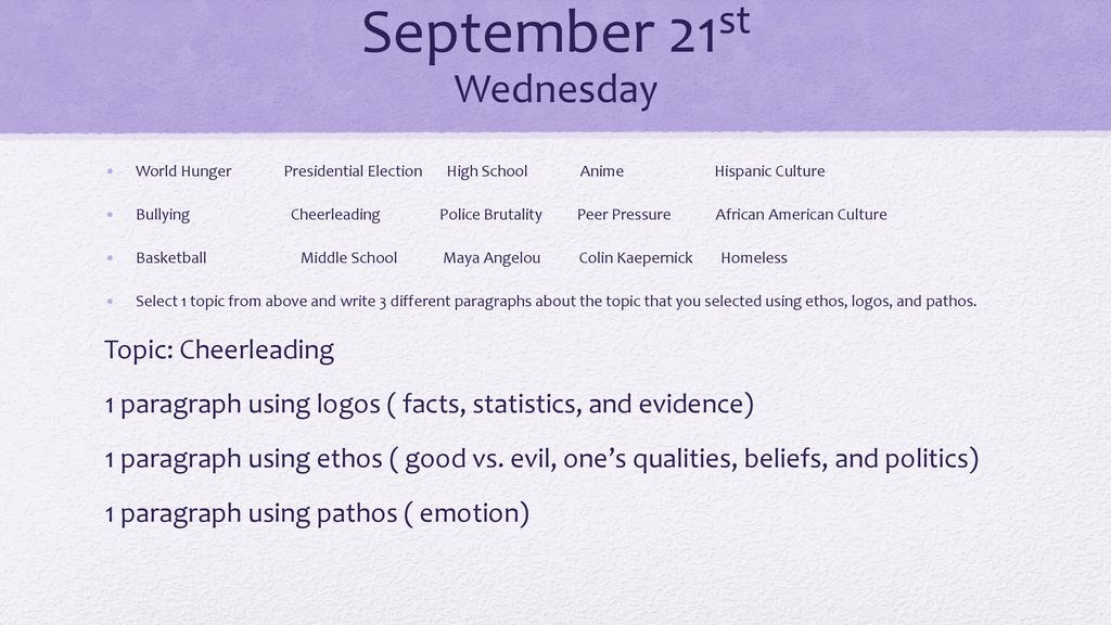 Week of september 19th homework ppt download