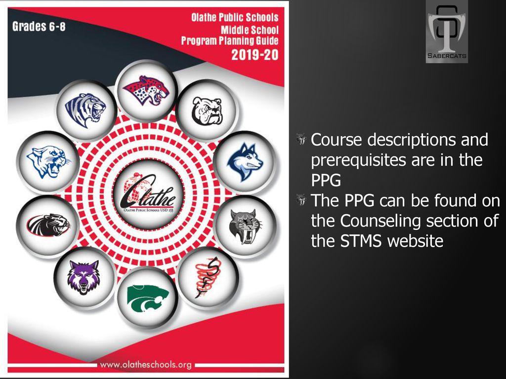 Course descriptions and prerequisites are in the PPG