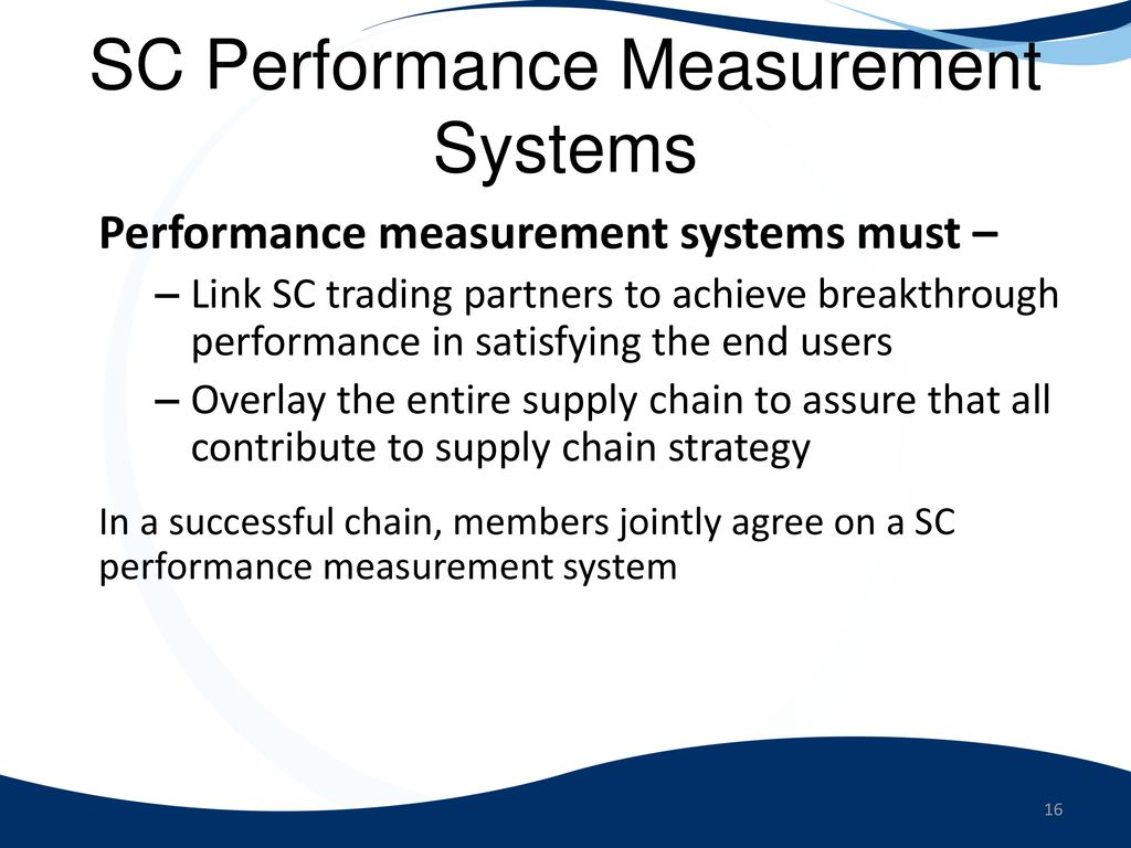SC Performance Measurement Systems