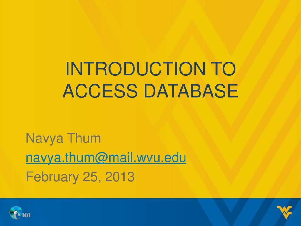 Introduction to access database ppt download