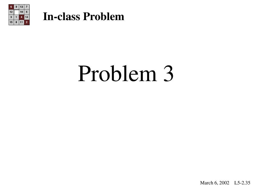 In-class Problem Problem 3