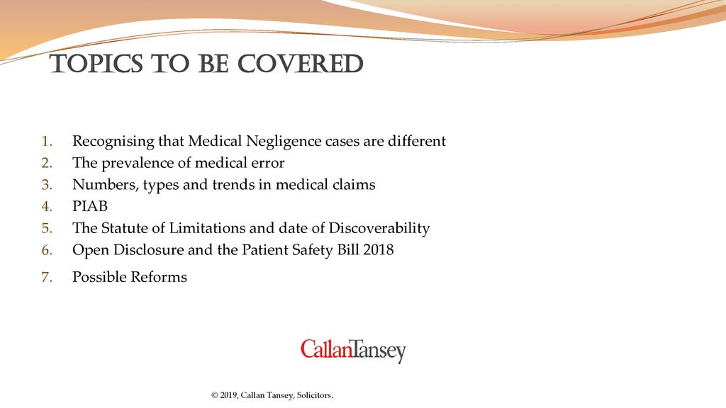 RECENT DEVELOPMENTS IN MEDICAL NEGLIGENCE CASES ppt download