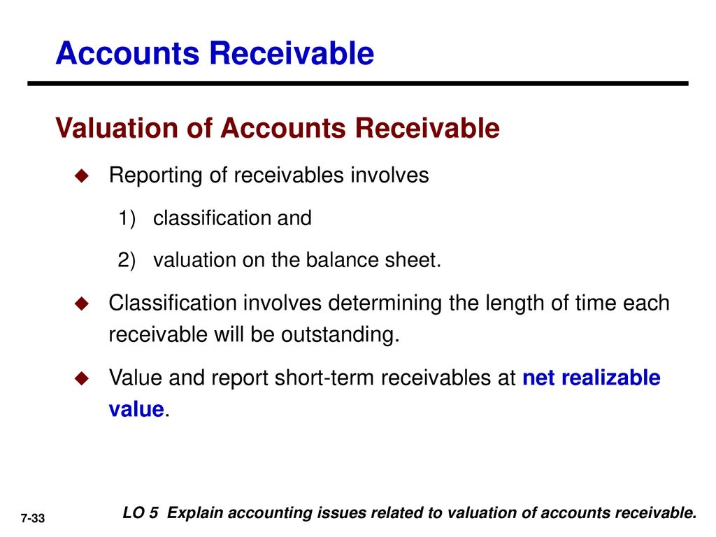 Accounts Receivable Valuation of Accounts Receivable