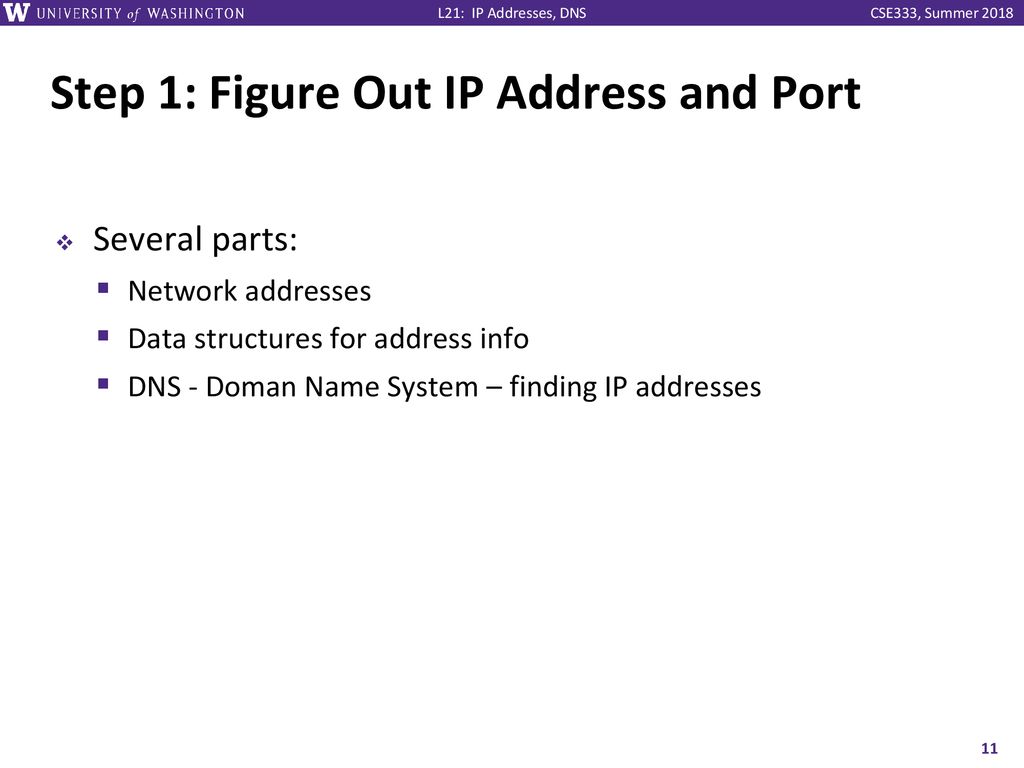 IP Addresses, DNS CSE 333 Summer ppt download