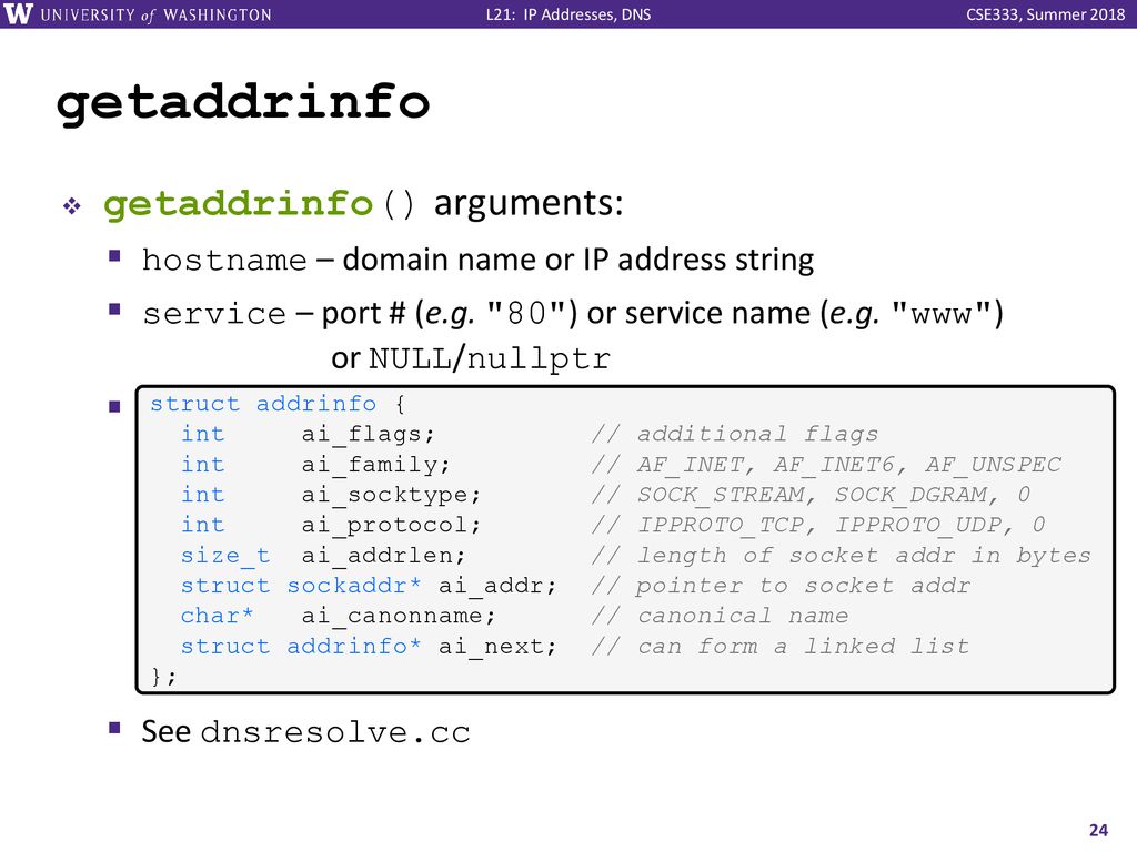 IP Addresses, DNS CSE 333 Summer ppt download