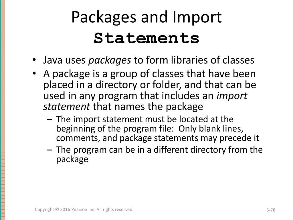 Packages and Import Statements