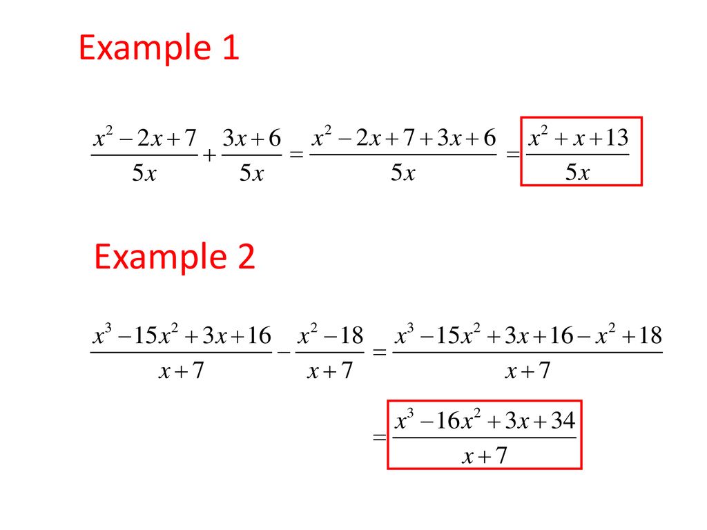 7 4 Adding And Subtracting Rational Expressions Ppt Download