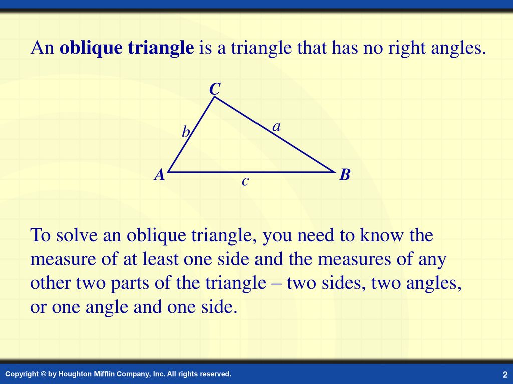 Law of Sines and Law of Cosines - ppt download