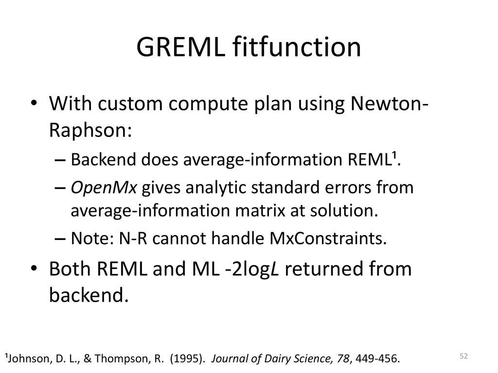 Greml heritability estimation using genomic data ppt download