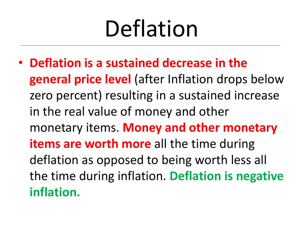 Inflation And Deflation Ppt Download