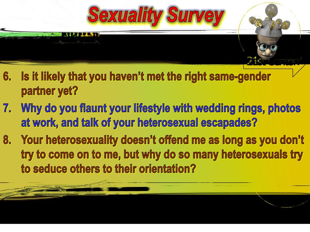 Sexuality Survey Is it likely that you haven’t met the right same-gender partner yet