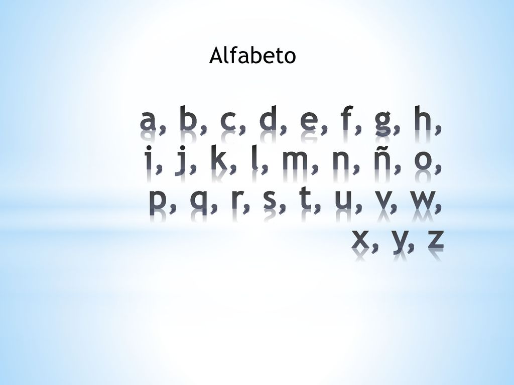 Spanish Alphabet Alfabeto Espanol Ppt Download