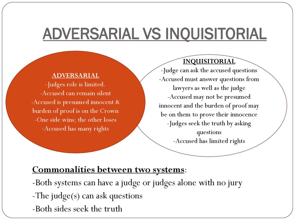 ADVERSARIAL VS INQUISITORIAL - ppt download