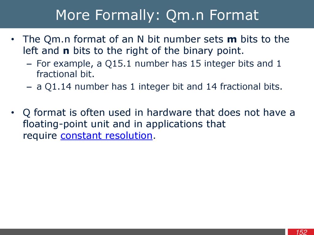 More Formally: Qm.n Format