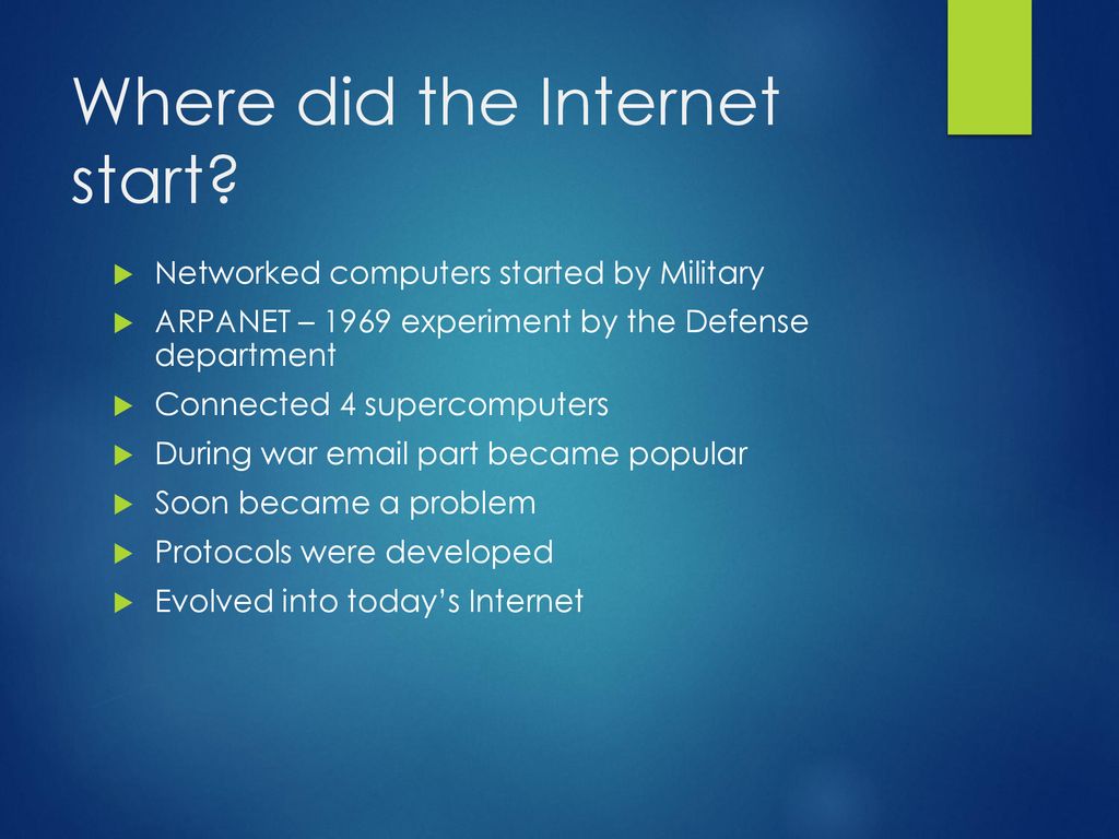 Cum a început internetul?